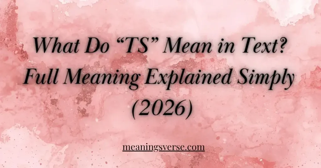 What Do “TS” Mean in Text? Full Meaning Explained Simply 2026