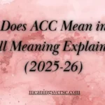 What Does ACC Mean in Text? Full Meaning Explained (2025-26)