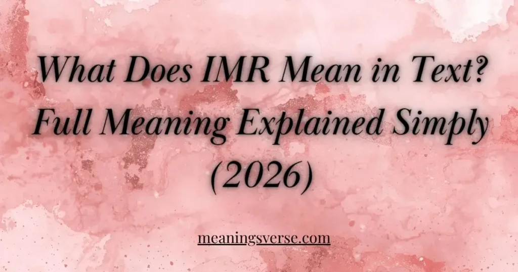 What Does IMR Mean in Text? Full Meaning Explained Simply (2026)