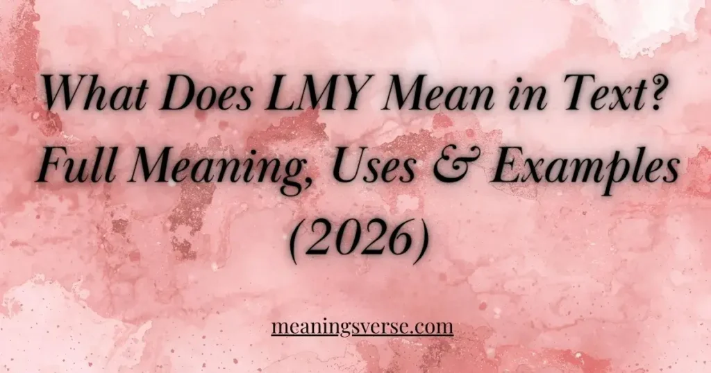 What Does LMY Mean in Text? Full Meaning, Uses & Examples (2026)