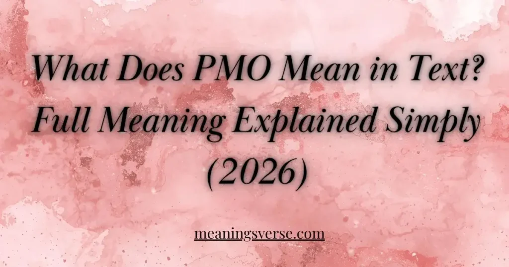 What Does PMO Mean in Text? Full Meaning Explained Simply (2026)