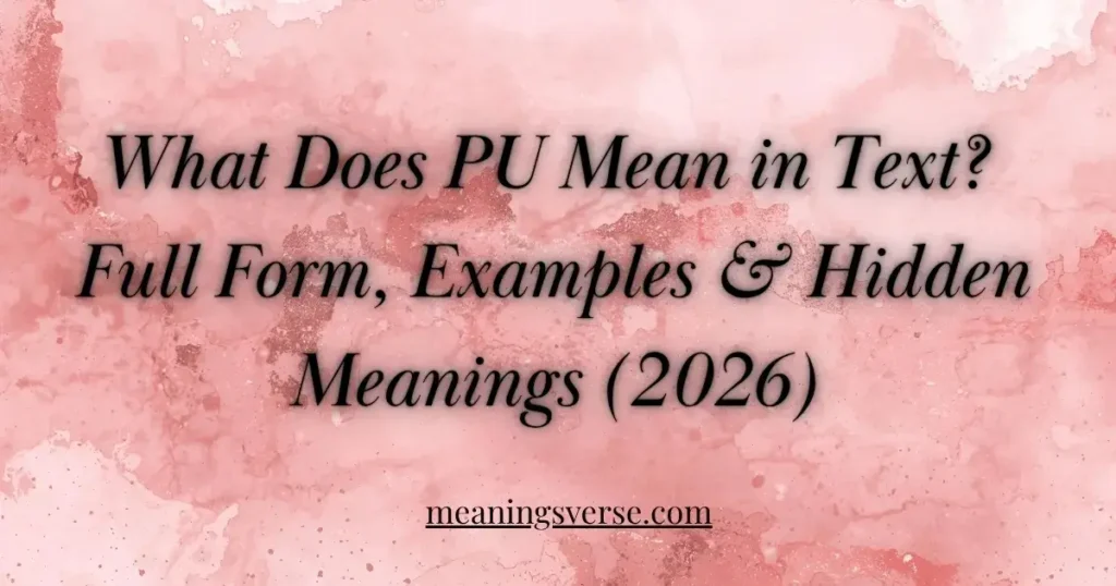 What Does PU Mean in Text? Full Form, Examples & Hidden Meanings (2026)