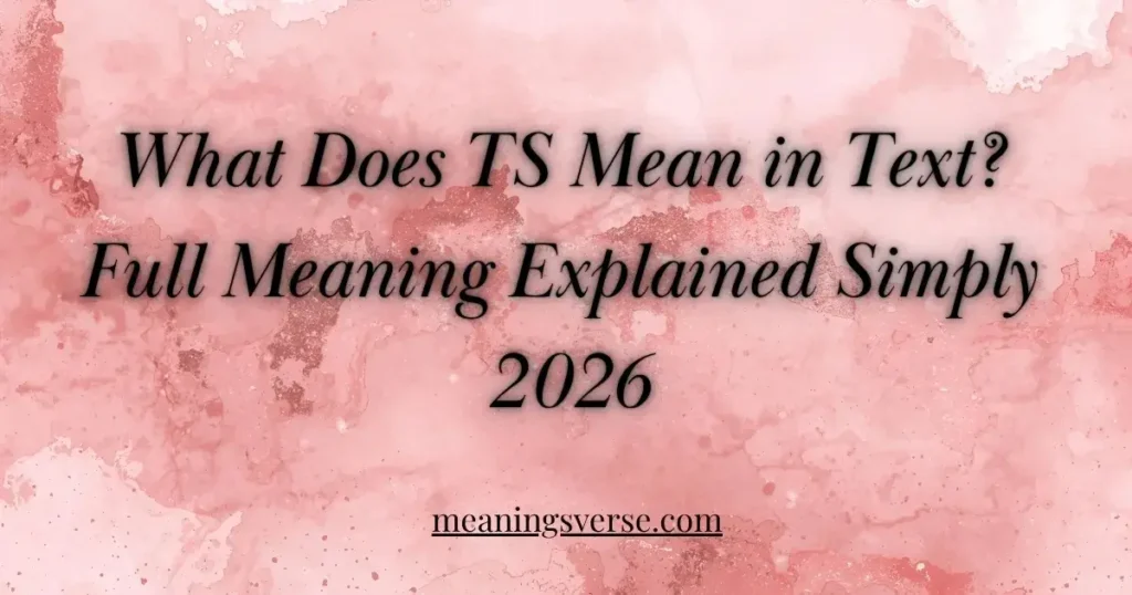 What Does TS Mean in Text? Full Meaning Explained Simply 2026