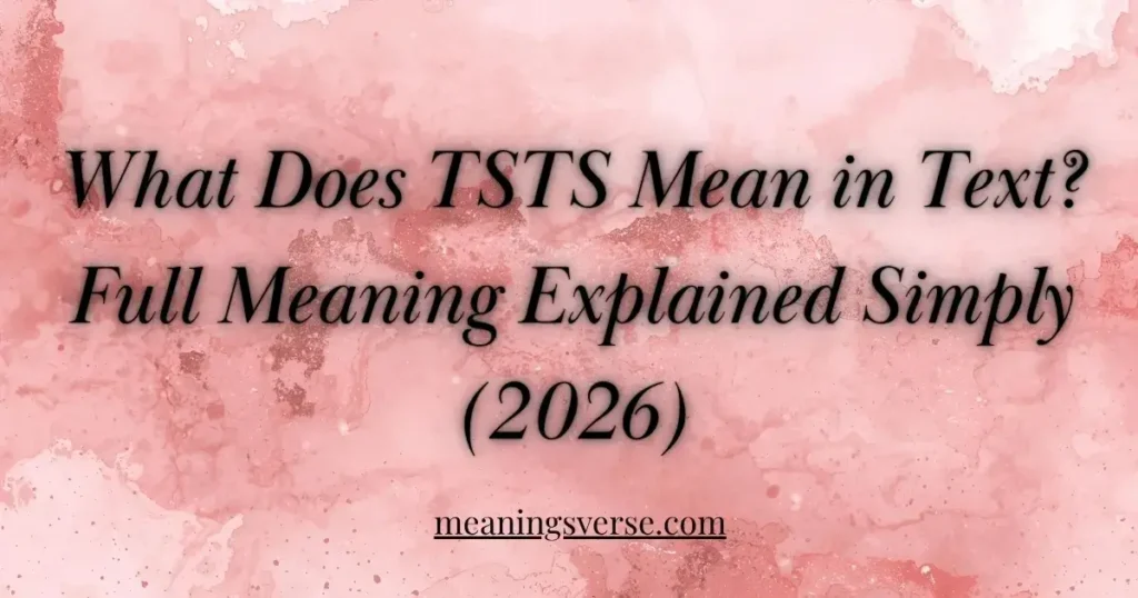 What Does TSTS Mean in Text? Full Meaning Explained Simply (2026)