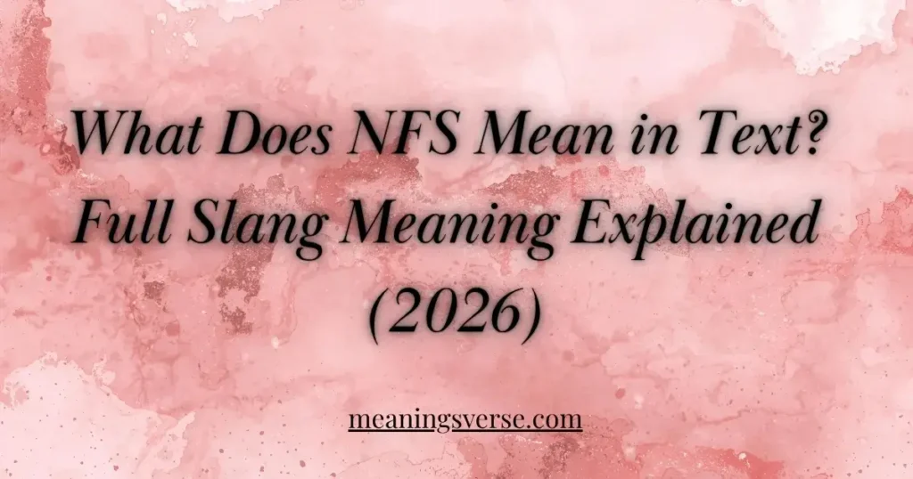 What Does NFS Mean in Text? Full Slang Meaning Explained 2026
